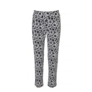 Krazy Larry‎ Black White Circle Print Pants Women's Size 6 Geometric